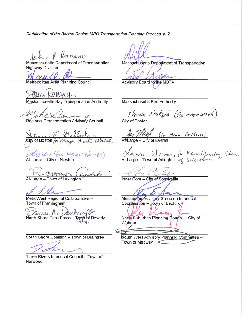page two of self certification document with signatures